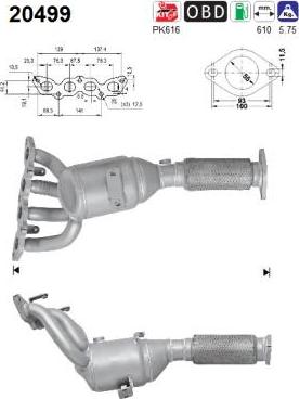 AS 20499 - Catalytic Converter parts5.com