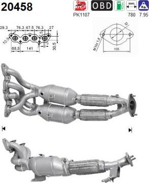 AS 20458 - Catalytic Converter parts5.com