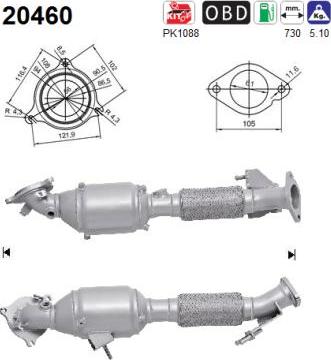AS 20460 - Catalytic Converter parts5.com