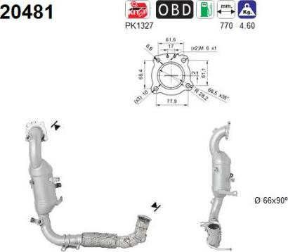 AS 20481 - Catalytic Converter parts5.com