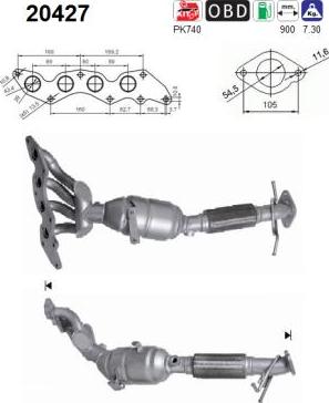 AS 20427 - Catalytic Converter parts5.com