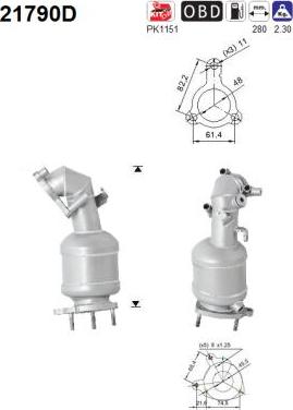 AS 21790D - Catalizator www.parts5.com