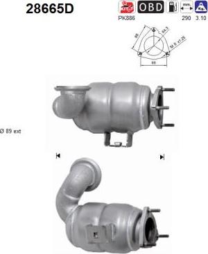 AS 28665D - Catalizator www.parts5.com