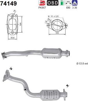 AS 74149 - Катализатор www.parts5.com