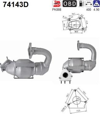 AS 74143D - Катализатор www.parts5.com