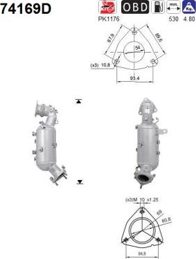 AS 74169D - Katalizátor www.parts5.com