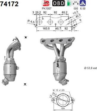 AS 74172 - Catalytic Converter www.parts5.com