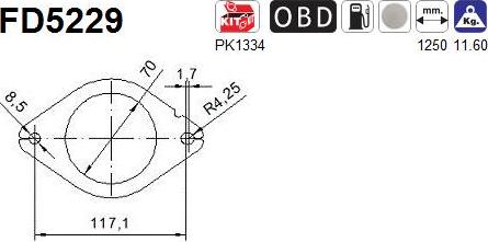 AS FD5229 - Soot / Particulate Filter, exhaust system parts5.com