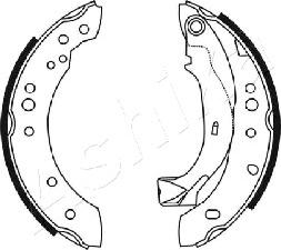 Ashika 55-00-0226 - Brake Shoe Set www.parts5.com