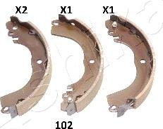 Ashika 55-01-102 - Brake Shoe Set parts5.com