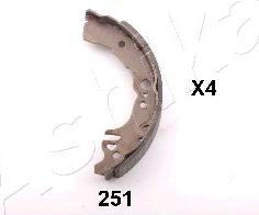 Ashika 55-02-251 - Brake Shoe Set www.parts5.com