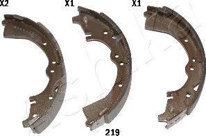 Ashika 55-02-219 - Brake Shoe Set www.parts5.com