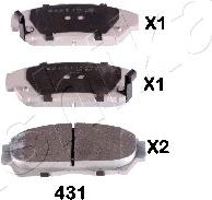 Ashika 50-04-431 - Set placute frana,frana disc www.parts5.com