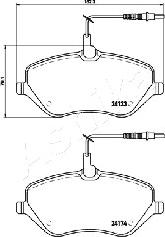 Ashika 50-00-0619 - Brake Pad Set, disc brake www.parts5.com