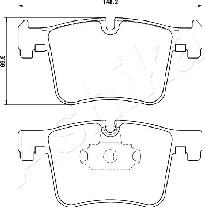 Ashika 50-00-0106 - Brake Pad Set, disc brake www.parts5.com