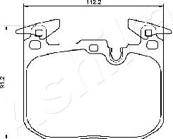 Ashika 50-00-0103 - Brake Pad Set, disc brake www.parts5.com