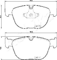 Ashika 50-00-0132 - Brake Pad Set, disc brake www.parts5.com