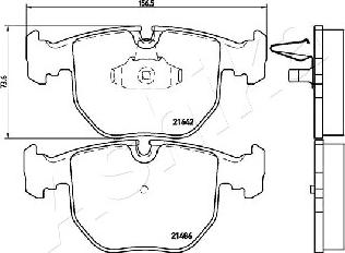 Ashika 50-00-0121 - Brake Pad Set, disc brake parts5.com