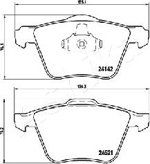 Ashika 50-00-0349 - Sada brzdových platničiek kotúčovej brzdy www.parts5.com