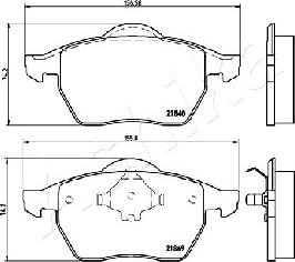 Ashika 50-00-0312 - Set placute frana,frana disc parts5.com