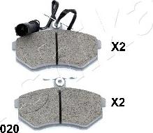 Ashika 50-00-020 - Brake Pad Set, disc brake parts5.com