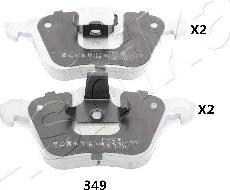 Ashika 50-03-349 - Set placute frana,frana disc www.parts5.com