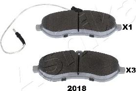 Ashika 50-02-2018 - Brake Pad Set, disc brake www.parts5.com