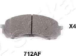 Ashika 50-07-712 - Brake Pad Set, disc brake www.parts5.com