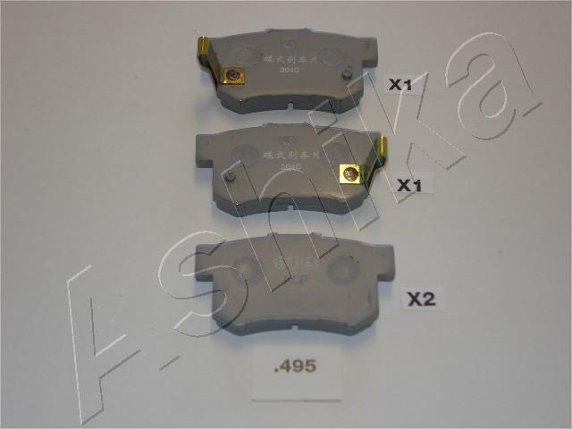 Ashika 51-04-495 - Brake Pad Set, disc brake www.parts5.com