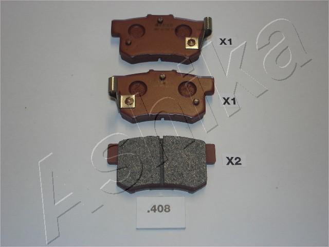 Ashika 51-04-408 - Brake Pad Set, disc brake www.parts5.com