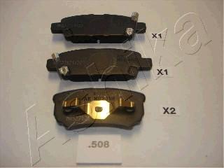 Ashika 51-05-508 - Brake Pad Set, disc brake www.parts5.com