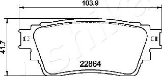 Ashika 51-05-515 - Brake Pad Set, disc brake www.parts5.com