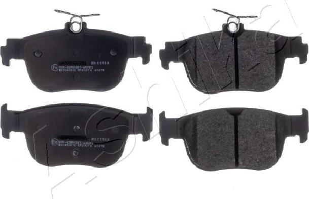 Ashika 51-00-0927 - Brake Pad Set, disc brake www.parts5.com