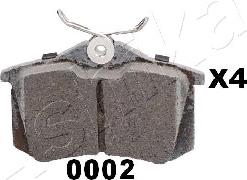 Ashika 51-00-00002 - Brake Pad Set, disc brake parts5.com