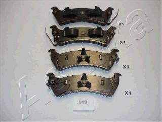 Ashika 51-00-019 - Brake Pad Set, disc brake www.parts5.com