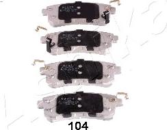 Ashika 51-01-104 - Brake Pad Set, disc brake www.parts5.com