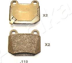 Ashika 51-01-119 - Brake Pad Set, disc brake www.parts5.com