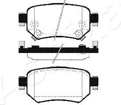 Ashika 51-03-319 - Set placute frana,frana disc www.parts5.com