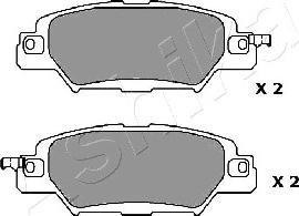 Ashika 51-03-318 - Brake Pad Set, disc brake www.parts5.com