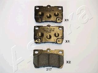 Ashika 51-02-217 - Brake Pad Set, disc brake www.parts5.com