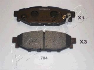 Ashika 51-07-704 - Brake Pad Set, disc brake www.parts5.com