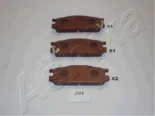 Ashika 51-07-701 - Brake Pad Set, disc brake www.parts5.com