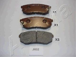 Ashika 51-0H-H02 - Brake Pad Set, disc brake parts5.com