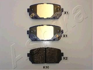 Ashika 51-0K-K10 - Brake Pad Set, disc brake www.parts5.com