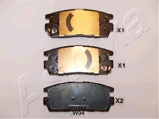 Ashika 51-0W-W04 - Brake Pad Set, disc brake www.parts5.com