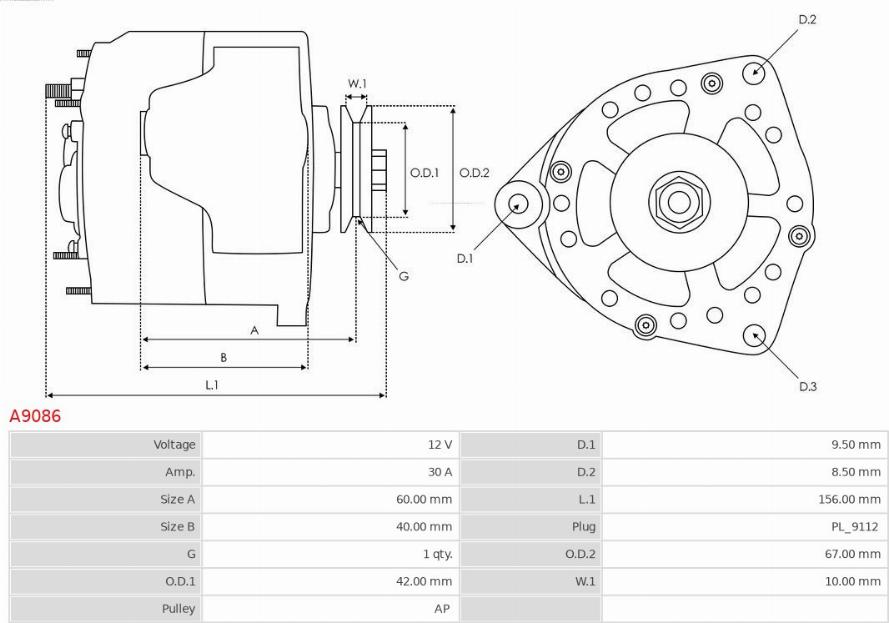 AS-PL A9086 - Генератор www.parts5.com