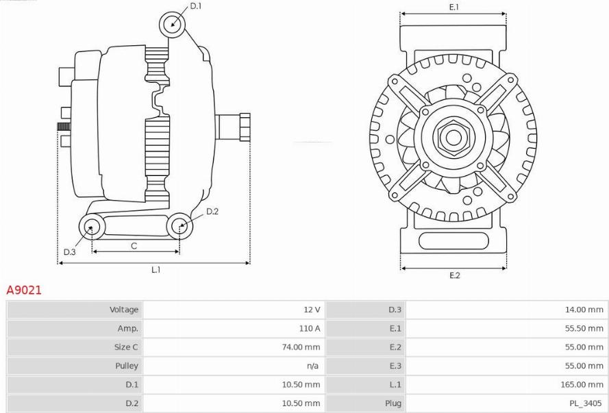 AS-PL A9021 - Alternateur www.parts5.com