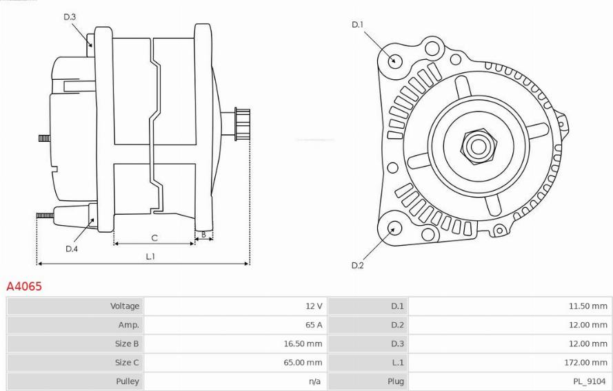 AS-PL A4065 - Alternator www.parts5.com