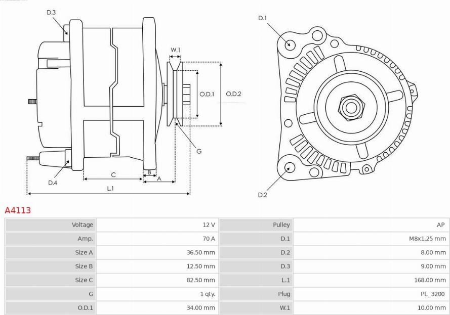 AS-PL A4113 - Alternator www.parts5.com