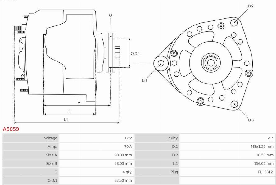 AS-PL A5059 - Alternator parts5.com